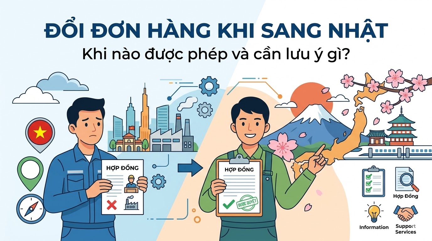 Người lao động muốn đổi đơn hàng khi sang Nhật cần lưu ý điều gì