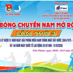 THÔNG BÁO: KHAI MẠC GIẢI BÓNG CHUYỀN NAM MỞ RỘNG XÃ TIÊN PHƯỚC 2026